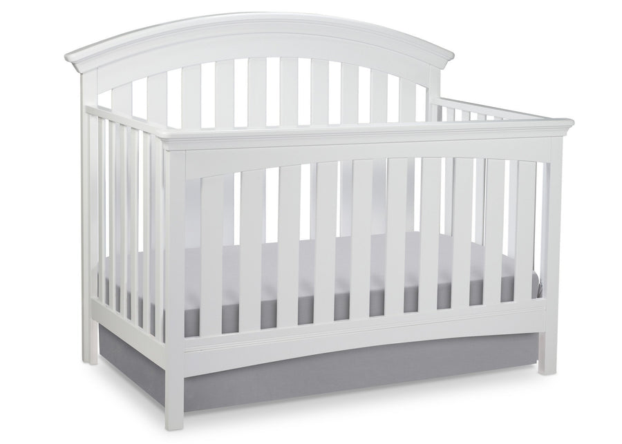 Delta Children White (100) Bentley 4-in-1 Crib, Crib Conversion a2a 4-Bentley 4-in-1 Crib