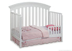 Delta Children White (100) Bentley 4-in-1 Crib, Toddler Bed Conversion with Toddler Guard Rail a3a 5-Bentley 4-in-1 Crib
