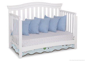 Delta Children White Ambiance (108) Bennington Curved 4-in-1 Crib Daybed Conversion a4a 4-Bennington Curved 4-in-1 Crib