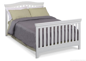 Delta Children White Ambiance (108) Bennington Curved 4-in-1 Crib Full Bed Conversion a5a 6-Bennington Curved 4-in-1 Crib