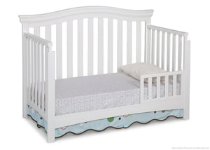 Delta Children White Ambiance (108) Bennington Curved 4-in-1 Crib Toddler Bed Conversion a3a 3-Bennington Curved 4-in-1 Crib