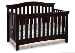Delta Children Dark Chocolate (207) Bennington Curved 4-in-1 Crib b2b 17-Bennington Curved 4-in-1 Crib