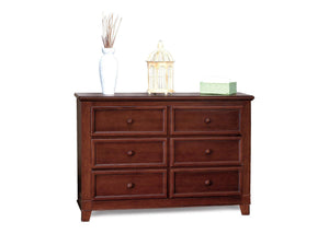Delta Children Caramel (233) Westin 3 Drawer Dresser, Right View with Props a1a 0-Westin 3 Drawer Dresser