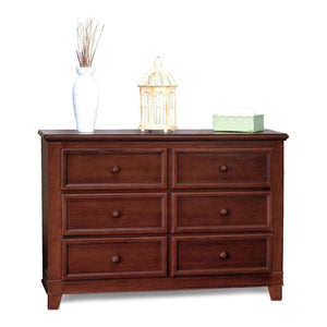 Delta Children Caramel (233) Westin 3 Drawer Dresser, Right View with Props a1a 3-Westin 3 Drawer Dresser