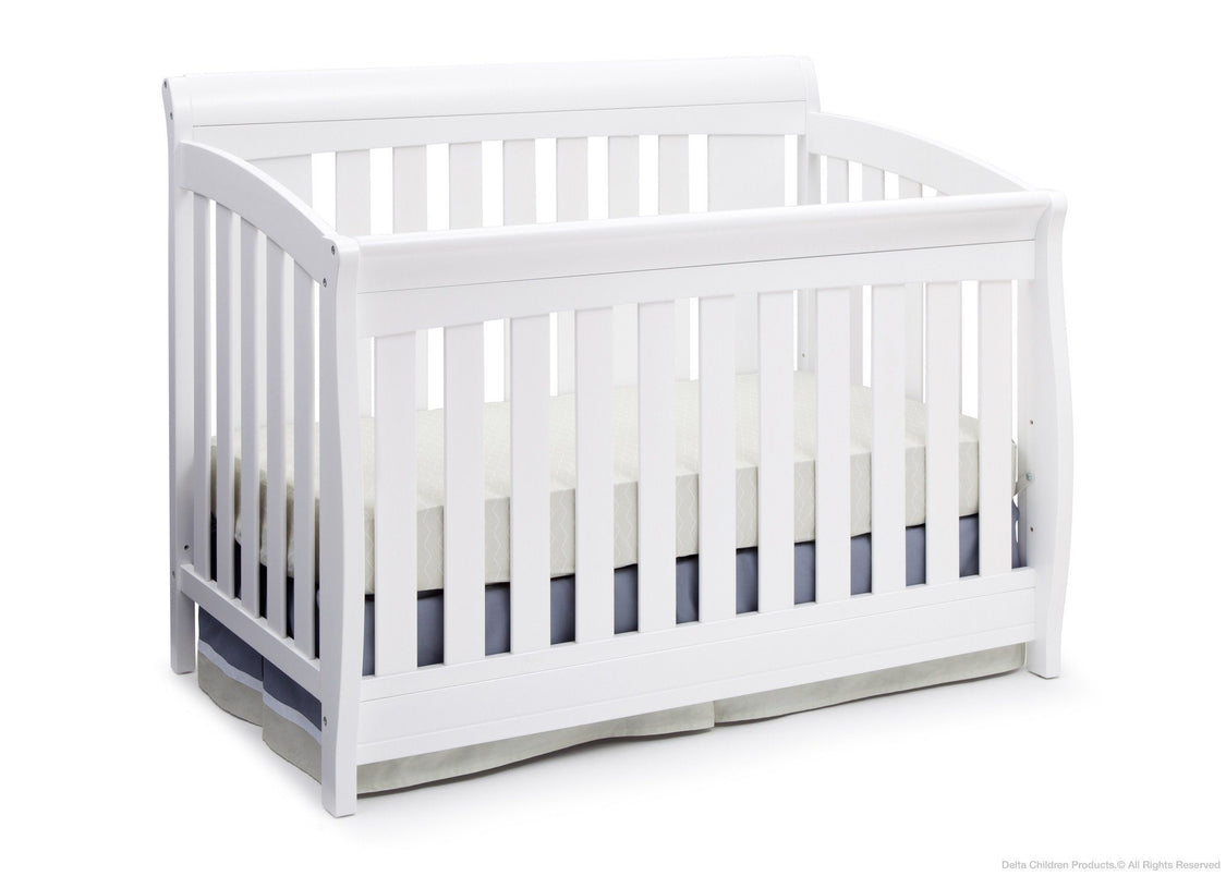 Delta Children Bianca White (130) Clermont 4-in-1 Crib, Crib Conversion