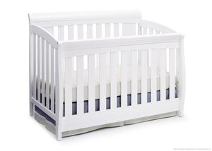 Delta Children Bianca White (130) Clermont 4-in-1 Crib, Crib Conversion 3-Clermont 4-in-1 Crib