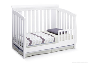 Delta Children Bianca White (130) Clermont 4-in-1 Crib, Toddler Bed Conversion a3a 4-Clermont 4-in-1 Crib