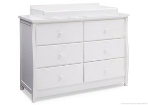 Bianca White (130) 6-Clermont 6 Drawer Dresser
