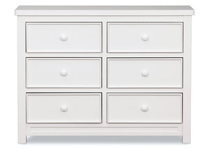 Delta Children White Ambiance (108) Bennington Sleigh 6-Drawer Dresser Front View a1a 0-Bennington Sleigh 6 Drawer Dresser