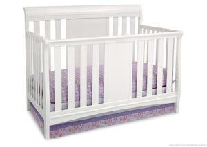 Delta Children White Ambiance (108) Bennington Sleigh 4-in-1 Crib, Crib Conversion 6-Bennington Sleigh 4-in-1 Crib
