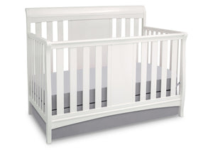 Delta Children White Ambiance (108) Bennington Sleigh 4-in-1 Crib, Crib Conversion a2a 11-Bennington Sleigh 4-in-1 Crib