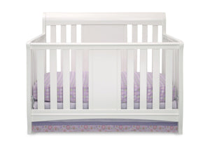 Delta Children White Ambiance (108) Bennington Sleigh 4-in-1 Crib, Crib Conversion Front View a1a 0-Bennington Sleigh 4-in-1 Crib