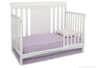 Delta Children White Ambiance (108) Bennington Sleigh 4-in-1 Crib, Toddler Bed Conversion a3a 2-Bennington Sleigh 4-in-1 Crib