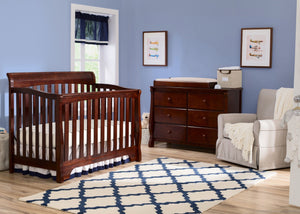 Delta Children Black Cherry Espresso (607) Eclipse 4-in-1 Crib In Nursery c1c 29-Eclipse 4-in-1 Crib