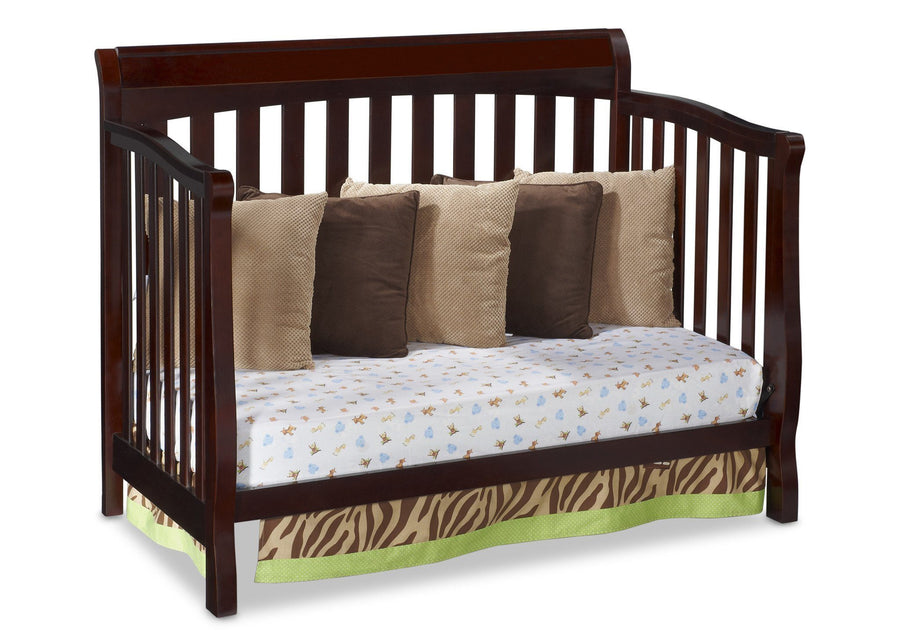 Delta Childrens Vintage Espresso (616) Eclipse 4-in-1 Day Bed Conversion Right View d3d 13-Eclipse 4-in-1 Crib