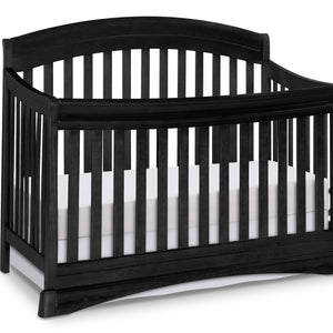 Delta Children Black (001) Solutions Curved 4 in 1 Crib, Crib Conversion a1a 10-Solutions Curved 4-in-1 Crib