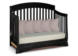 Delta Children Black (001) Solutions Curved 4 in 1 Crib, Day Bed Conversion a3a 4-Solutions Curved 4-in-1 Crib