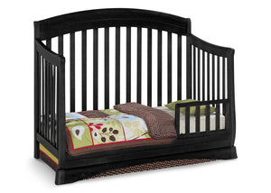 Delta Children Black (001) Solutions Curved 4 in 1 Crib, Toddler Bed Conversion a2a 0-Solutions Curved 4-in-1 Crib