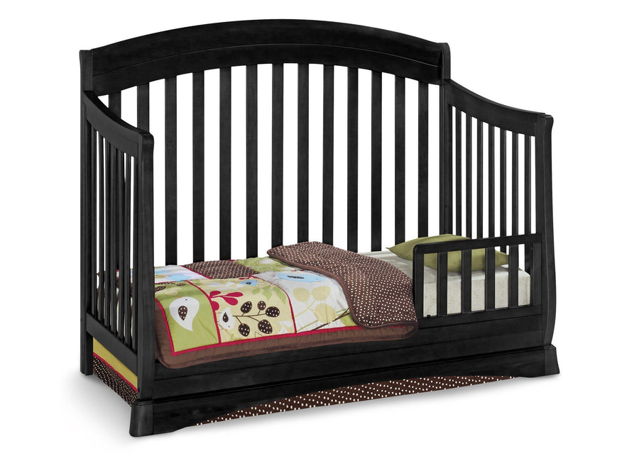 Delta Children Black (001) Solutions Curved 4 in 1 Crib, Toddler Bed Conversion a2a 1-Solutions Curved 4-in-1 Crib