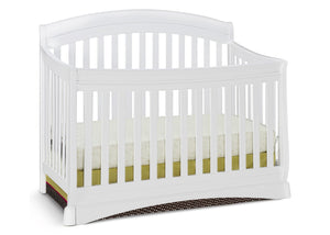 Delta Children White (100) Solutions Curved 4 in 1 Crib, Crib Conversion b2b 25-Solutions Curved 4-in-1 Crib
