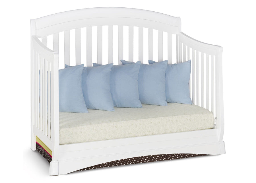 Delta Children White (100) Solutions Curved 4 in 1 Crib, Day Bed Conversion b4b 6-Solutions Curved 4-in-1 Crib