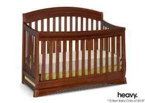 Delta Children Dark Cherry (604) Solutions Curved 4 in 1 Crib, With Seal, c6c 17-Solutions Curved 4-in-1 Crib