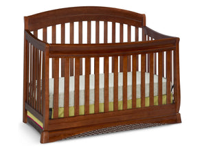 Delta Children Dark Cherry (604) Solutions Curved 4 in 1 Crib, Crib Conversion c2c 31-Solutions Curved 4-in-1 Crib