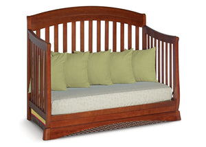 Delta Children Dark Cherry (604) Solutions Curved 4 in 1 Crib, Day Bed Conversion c4c 15-Solutions Curved 4-in-1 Crib