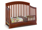 Delta Children Dark Cherry (604) Solutions Curved 4 in 1 Crib, Toddler Bed Conversion c3c 9-Solutions Curved 4-in-1 Crib