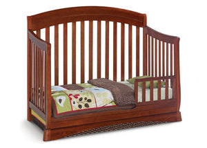 Delta Children Dark Cherry (604) Solutions Curved 4 in 1 Crib, Toddler Bed Conversion c3c 14-Solutions Curved 4-in-1 Crib