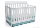 Delta Children White 100 Haven 4-in-1 Crib, Crib Conversion 4-Haven 4-in-1 Crib