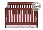 Delta Children Black Cherry Espresso 607 Haven 4-in-1 Crib, Crib Conversion Front View c2c with badge 16-Haven 4-in-1 Crib