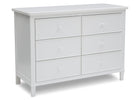 Delta Children White (100) Haven 6 Drawer Dresser, Right Silo View 7-Haven 6 Drawer Dresser
