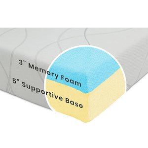 BeautySleep KIDS Acadia 8-inch Twin Memory Foam Mattress (T80200-1500) 1-Luxury 8-inch Memory Foam Mattress