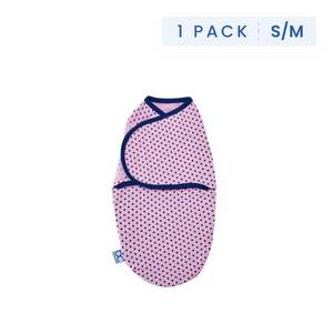 Girl (5004) 17-Little Lambs Adjustable Swaddle Wrap - Size Small/Medium, Fits Babies 0-3 Months/7-14 lbs.