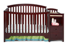 Delta Children Espresso Cherry (205) Sonoma Crib 'N' Changer, Crib Conversion Front View a1a 2-Sonoma Crib N Changer