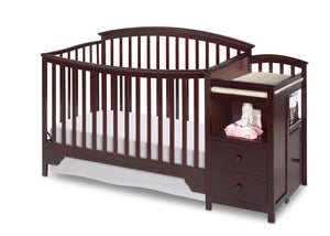 Delta Children Espresso Cherry (205) Sonoma Crib 'N' Changer, Crib Conversion Front View  12-Sonoma Crib N Changer