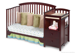 Delta Children Espresso Cherry (205) Sonoma Crib 'N' Changer, Day Bed Conversion a4a 5-Sonoma Crib N Changer