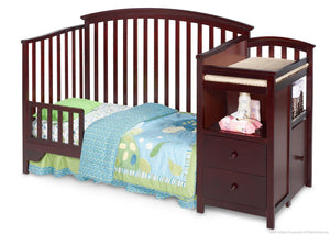 Delta Children Espresso Cherry (205) Sonoma Crib 'N' Changer, Toddler Bed Conversion a3a 4-Sonoma Crib N Changer