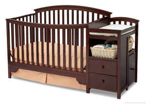 Delta Children Black Cherry Espresso (607) Sonoma Crib 'N' Changer, Crib Conversion b3b 18-Sonoma Crib N Changer