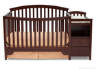 Delta Children Black Cherry Espresso (607) Sonoma Crib 'N' Changer, Crib Conversion b2b 7-Sonoma Crib N Changer
