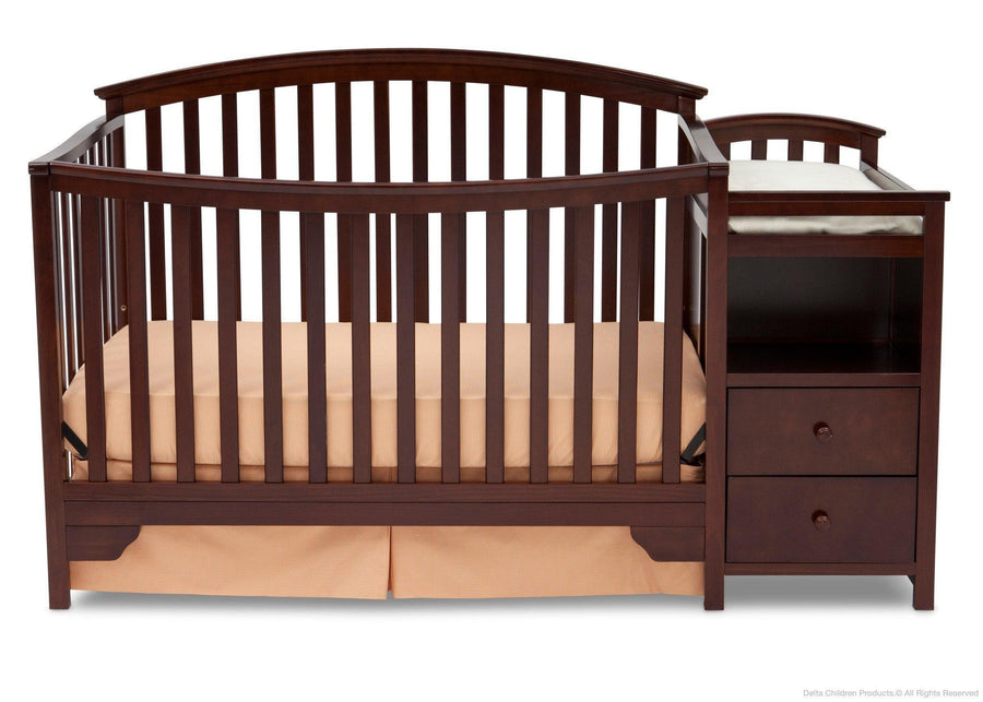 Delta Children Black Cherry Espresso (607) Sonoma Crib 'N' Changer, Crib Conversion b2b 7-Sonoma Crib N Changer