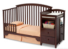 Delta Children Black Cherry Espresso (607) Sonoma Crib 'N' Changer, Toddler Bed Conversion b4b 8-Sonoma Crib N Changer