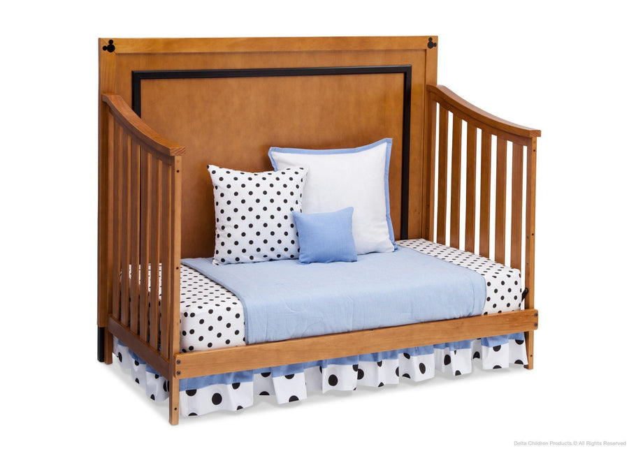 Delta Children Honey / Black (925) Disney Mickey Icon 4-in-1 Crib, Day Bed Conversion a5a 5-Disney Mickey Icon 4-in-1 Crib