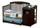 Delta Children Espresso Cherry (205) Cambridge Crib 'N' Changer, Toddler Bed Conversion a3a 2-Cambridge Crib N Changer