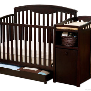 Delta Children Espresso Cherry (205) Cambridge Crib 'N' Changer, Crib Conversion a2a 2-Cambridge Crib N Changer