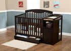 Delta Children Espresso Cherry (205) Cambridge Crib 'N' Changer in Setting a1a 1-Cambridge Crib N Changer