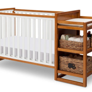 Delta Children Warm Honey / White (2053) Gramercy Crib 'N' Changer, Crib Conversion a4a 11-Gramercy Crib N Changer