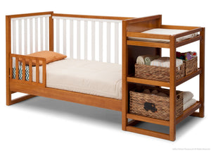 Delta Children Warm Honey / White (2053) Gramercy Crib 'N' Changer, Toddler Bed Conversion Option 1 a5a 3-Gramercy Crib N Changer