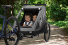 Grey (2130) 1-Jeep Everest 2-in-1 Child Bike Trailer and Stroller for 2 Kids